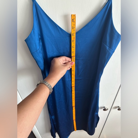 Chic Strapless Blue Dress - Picture 7 of 7